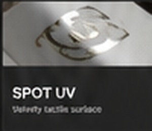AI concept image of spot UV label finishing